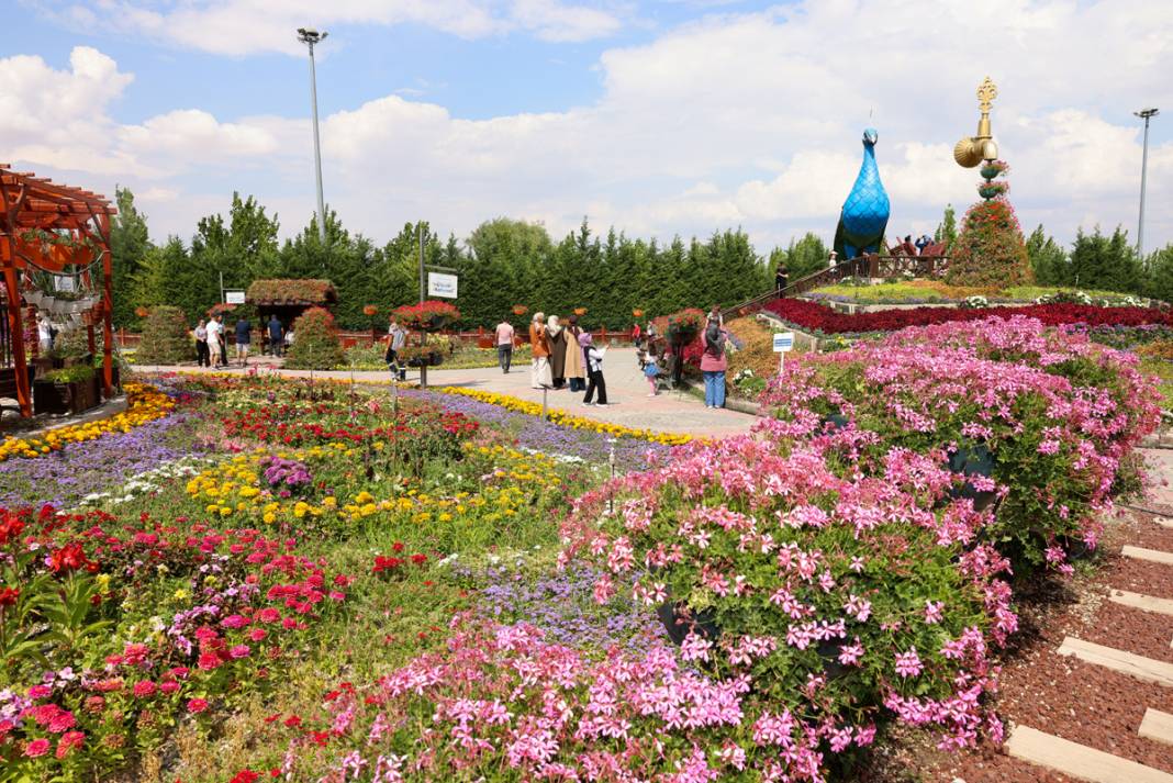 Konya’daki Türkiye’nin en büyük bahçesine ziyaretçi akını 7